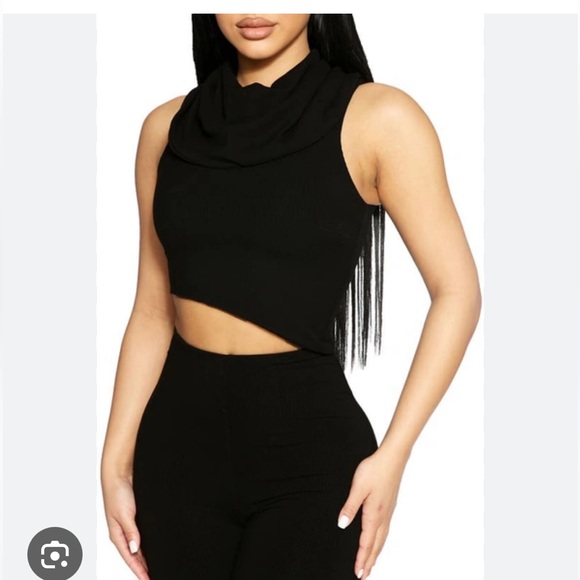 naked wardrobe Tops - Naked wardrobe sleeveless Turtleneck Top 🖤